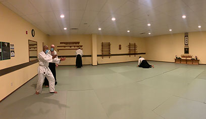 view of the dojo practice area